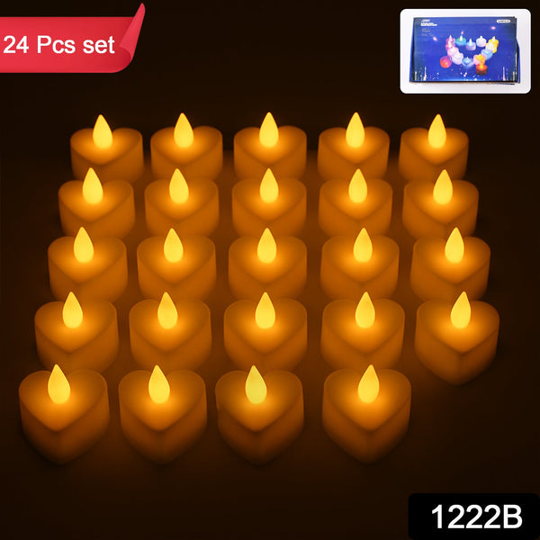 Festival Decorative LED Tealight Candles – Battery Operated for Party, Wedding, Birthday & Gifts, Diwali (24 Pc Set)